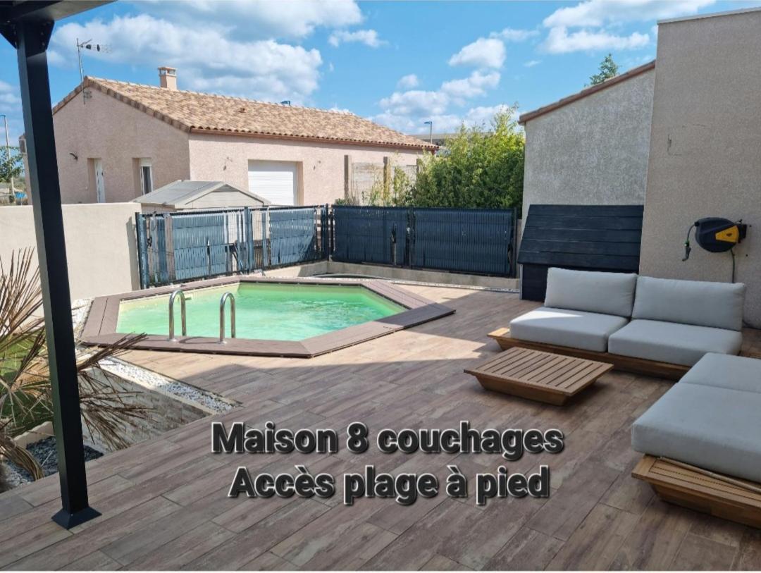Maison 8 Couchages Clim, Plage A Pied, Petite Piscine Port-la-Nouvelle Buitenkant foto